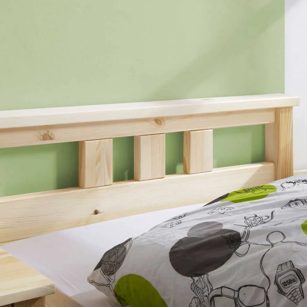 Wohnen Betten<Futonbett Adalberto aus Kiefer Massivholz