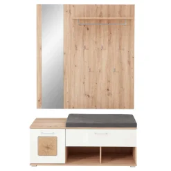 Wohnen Garderoben<Garderobe & Dielenbank Set - Cluster (zweiteilig)
