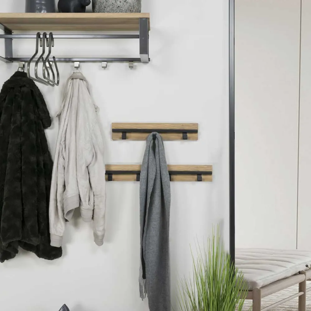 Wohnen Garderoben<Garderobe aus Eiche & Stahl Schwarz - Dezadan