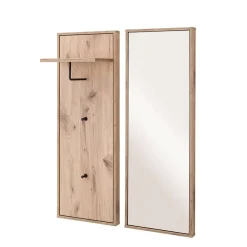 Wohnen Garderoben<Garderobe und Spiegel Set in Wildeiche - Vapposia (zweiteilig)