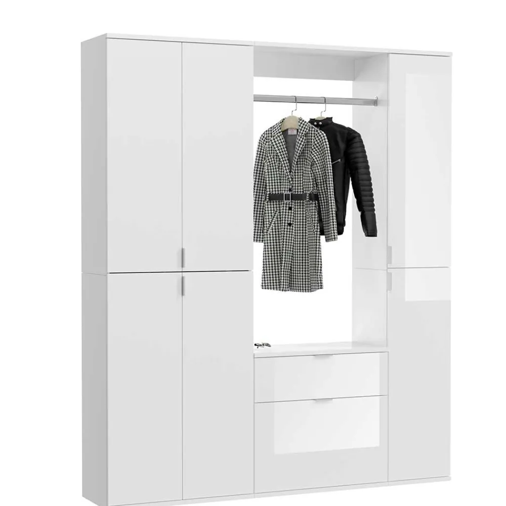 Wohnen Garderoben<Garderoben Block mit Stange 152 cm breit - Ejulia (dreiteilig)