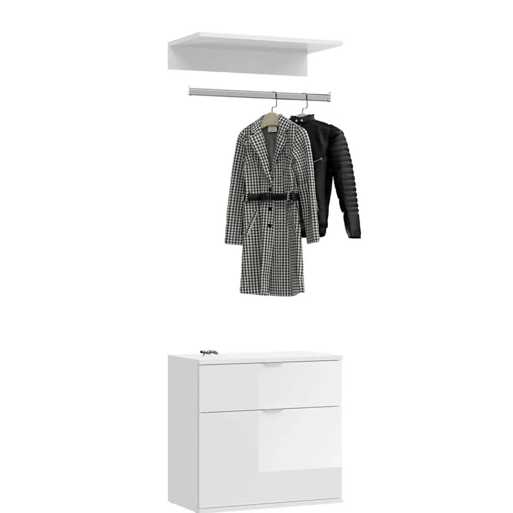Wohnen Garderoben<Garderoben Block mit Stange 152 cm breit - Ejulia (dreiteilig)