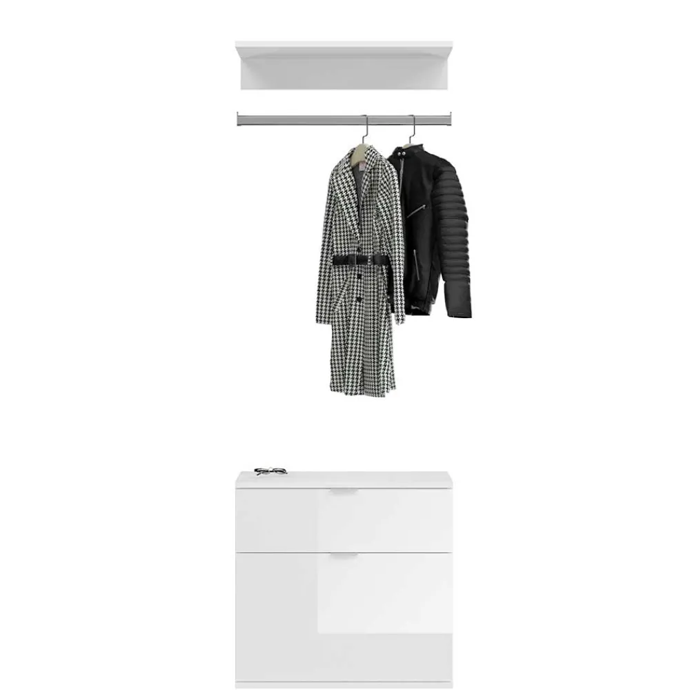 Wohnen Garderoben<Garderoben Block mit Stange 152 cm breit - Ejulia (dreiteilig)