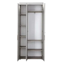 Wohnen Garderoben<Garderobenmöbel Set Brosgo in Weiß und Silbereiche (fünfteilig)