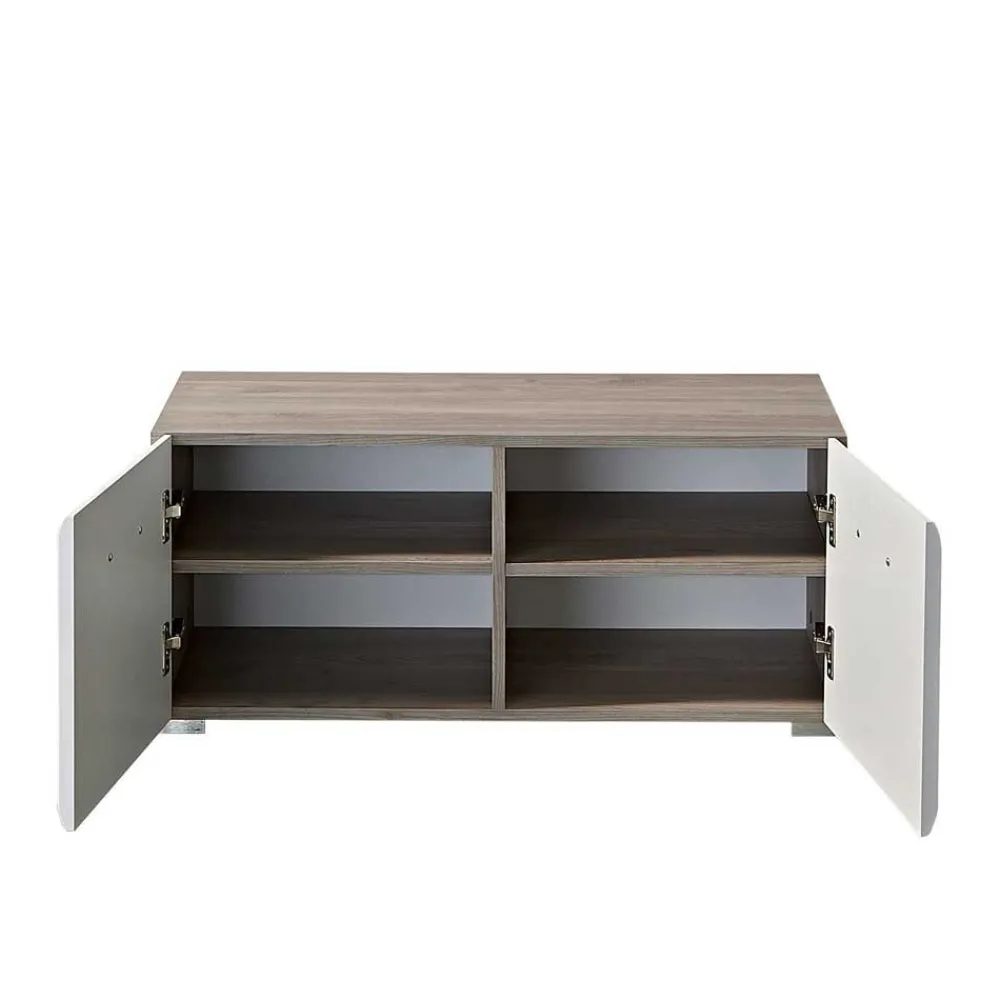 Wohnen Garderoben<Garderobenmöbel Set Brosgo in Weiß und Silbereiche (fünfteilig)