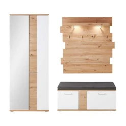 Wohnen Garderoben<Garderobenmöbel Set mit LED Licht - Symbrosia (dreiteilig)