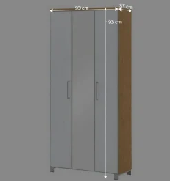 Wohnen Garderoben<Garderobenmöbel Set Wynoca in Weiß Glas beschichtet (fünfteilig)