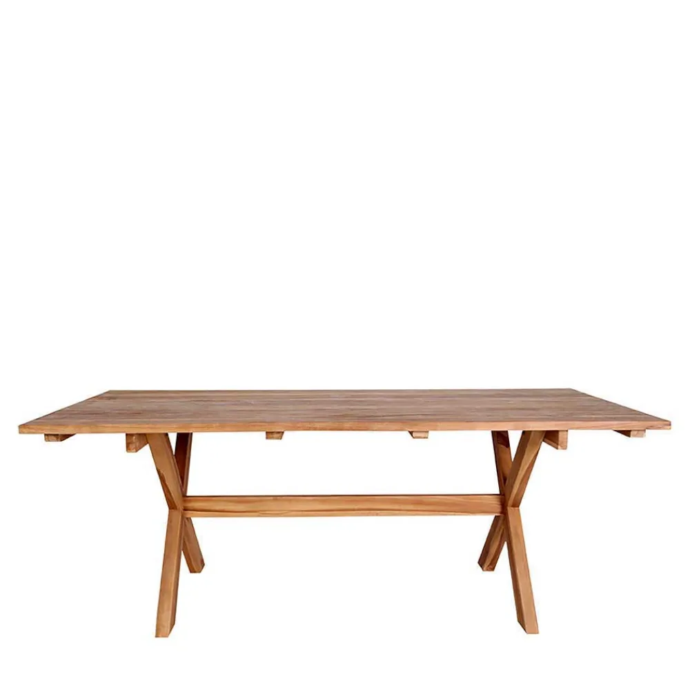Wohnen Sitzgruppe<Garten Altholztisch Teak & Stühle - Bataia (siebenteilig)