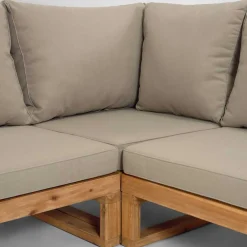 Wohnen Sitzgruppe<Garten Ecksofa & Tisch aus Akazie - Captino (zweiteilig)