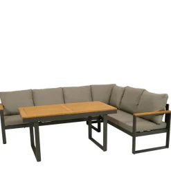 Wohnen Sitzgruppe<Garten Ecksofa und Tisch Set - Asmatio (zweiteilig)