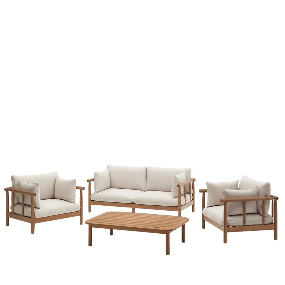Wohnen Sitzgruppe<Garten Lounge Sitzgruppe Set - Perconia (vierteilig)