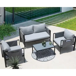 Wohnen Sitzgruppe<Garten Sofa & Sessel & Sofatisch - Seymean (vierteilig)