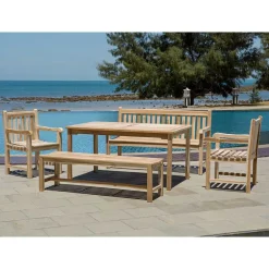 Wohnen Sitzgruppe<Garten Teakholz Sitzgruppe Set - Klahuma (fünfteilig)