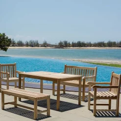 Wohnen Sitzgruppe<Garten Teakholz Sitzgruppe Set - Klahuma (fünfteilig)