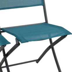 Wohnen Sitzgruppe<Garten Tischgruppe in Türkis und Schwarz - Ariet (fünfteilig)