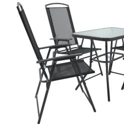 Wohnen Sitzgruppe<Garten Tischgruppe mit Klappstühlen - Alcamo (fünfteilig)