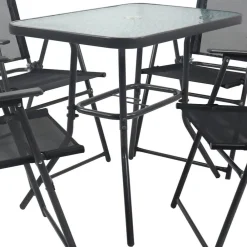 Wohnen Sitzgruppe<Garten Tischgruppe mit Klappstühlen - Alcamo (fünfteilig)