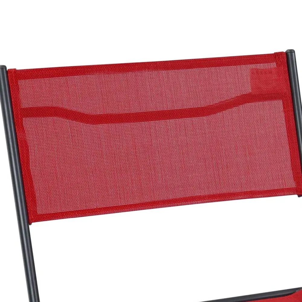 Wohnen Sitzgruppe<Gartengarnitur in Rot Schwarz - Maximilian (fünfteilig)
