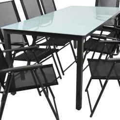 Wohnen Sitzgruppe<Gartentisch & 8 Stühle Set - Loytami (neunteilig)
