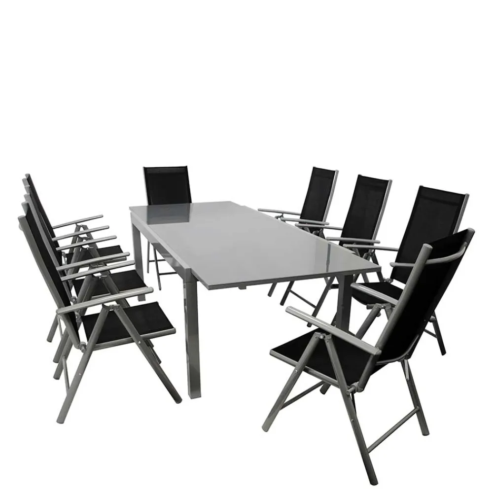 Wohnen Sitzgruppe<Gartentisch & acht Klappsessel - Olividos (neunteilig)