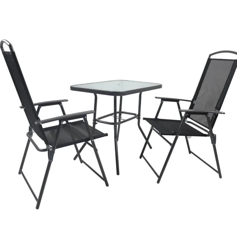 Wohnen Sitzgruppe<Gartentisch & Klappstuhl Duo Set - Alcamo (dreiteilig)
