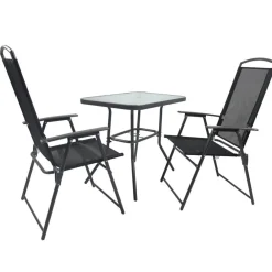Wohnen Sitzgruppe<Gartentisch & Klappstuhl Duo Set - Alcamo (dreiteilig)