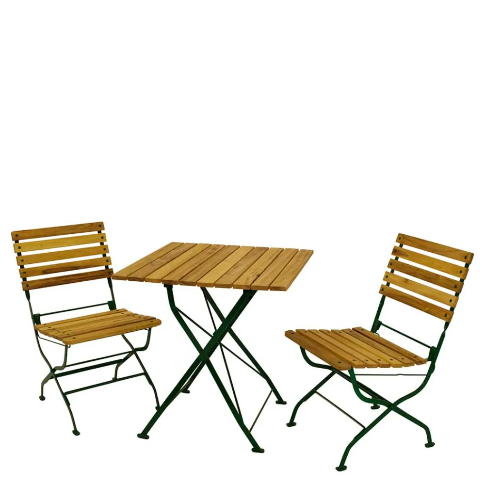 Wohnen Sitzgruppe<Gartentisch & zwei Stühle Set - Ileteas (dreiteilig)