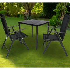 Wohnen Sitzgruppe<Gartentisch & zwei Stühle Set - Neluna (dreiteilig)