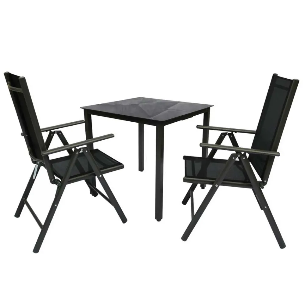 Wohnen Sitzgruppe<Gartentisch & zwei Stühle Set - Neluna (dreiteilig)