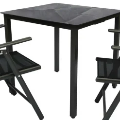 Wohnen Sitzgruppe<Gartentisch & zwei Stühle Set - Neluna (dreiteilig)