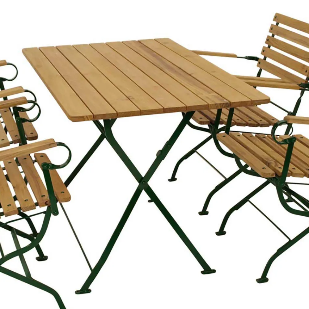 Wohnen Sitzgruppe<Gartentisch Essgruppe klappbar - Galazo (fünfteilig)