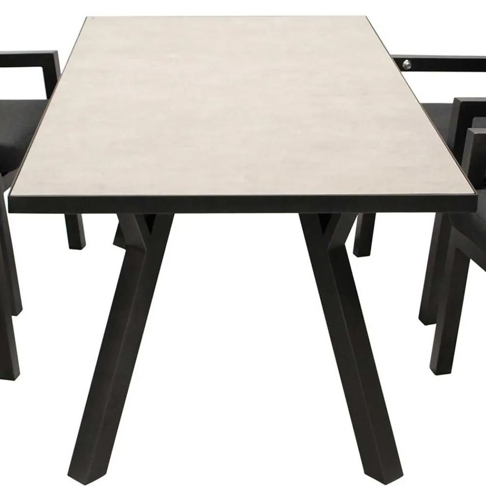 Wohnen Sitzgruppe<Gartentisch Gruppe in modernem Design - Laura (fünfteilig)