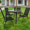 Wohnen Sitzgruppe<Gartentisch und Hochlehner Set - Kimbertas (fünfteilig)