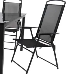 Wohnen Sitzgruppe<Gartentisch und Hochlehner Set - Kimbertas (fünfteilig)