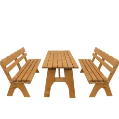 Wohnen Sitzgruppe<Gartentischgruppe Brixen aus Kiefer massiv (dreiteilig)