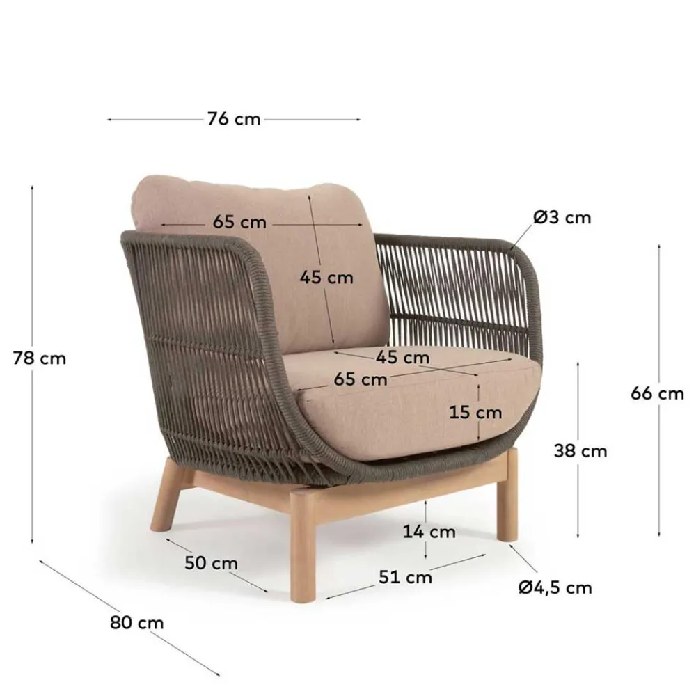 Wohnen Sessel<Geflecht Loungesessel in Dunkelgrün - Casimiro (2er Set)