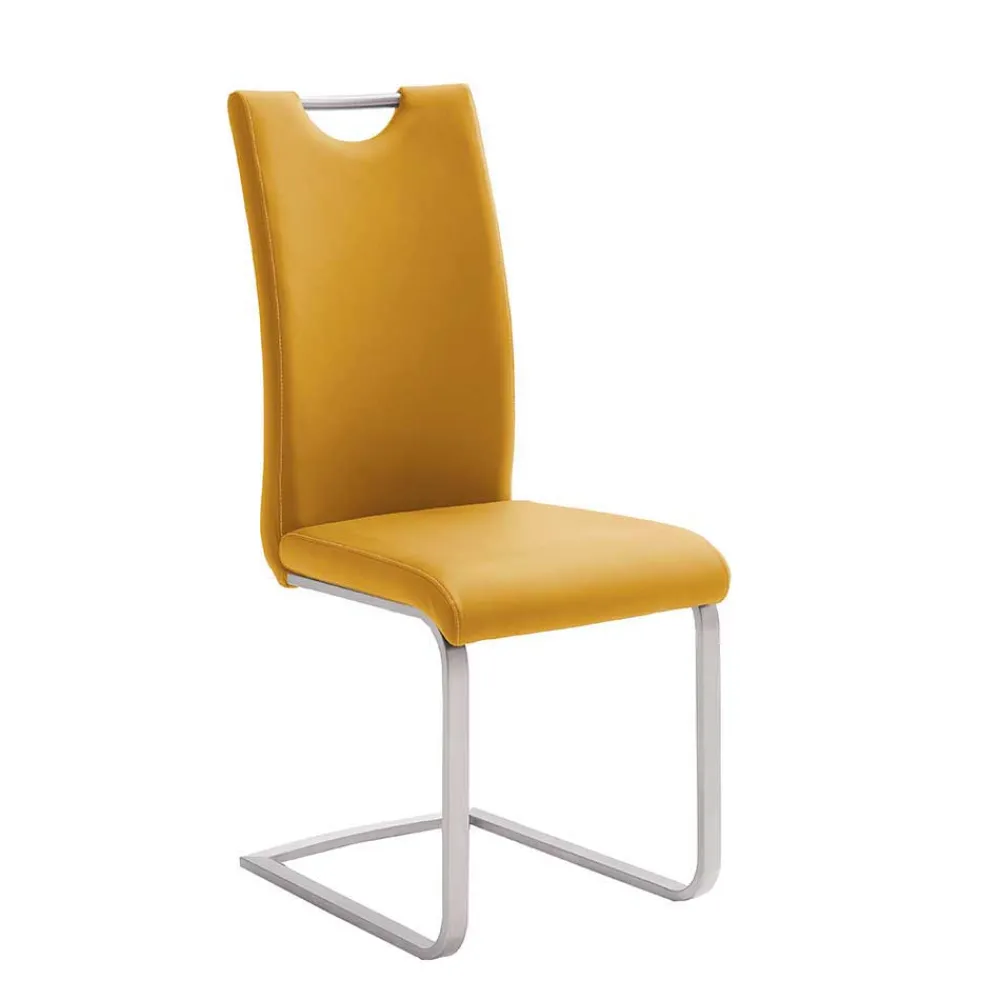 Wohnen Sessel|Stühle<Gelbe Stühle für Esszimmer Carismata als Freischwinger (4er Set)