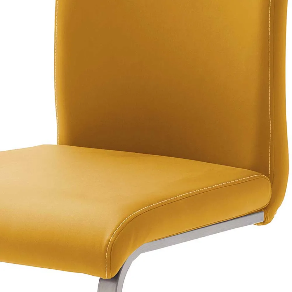Wohnen Sessel|Stühle<Gelbe Stühle für Esszimmer Carismata als Freischwinger (4er Set)