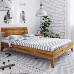 Wohnen Betten<Geöltes Wildeiche Bett in 8 Größen - Eavy