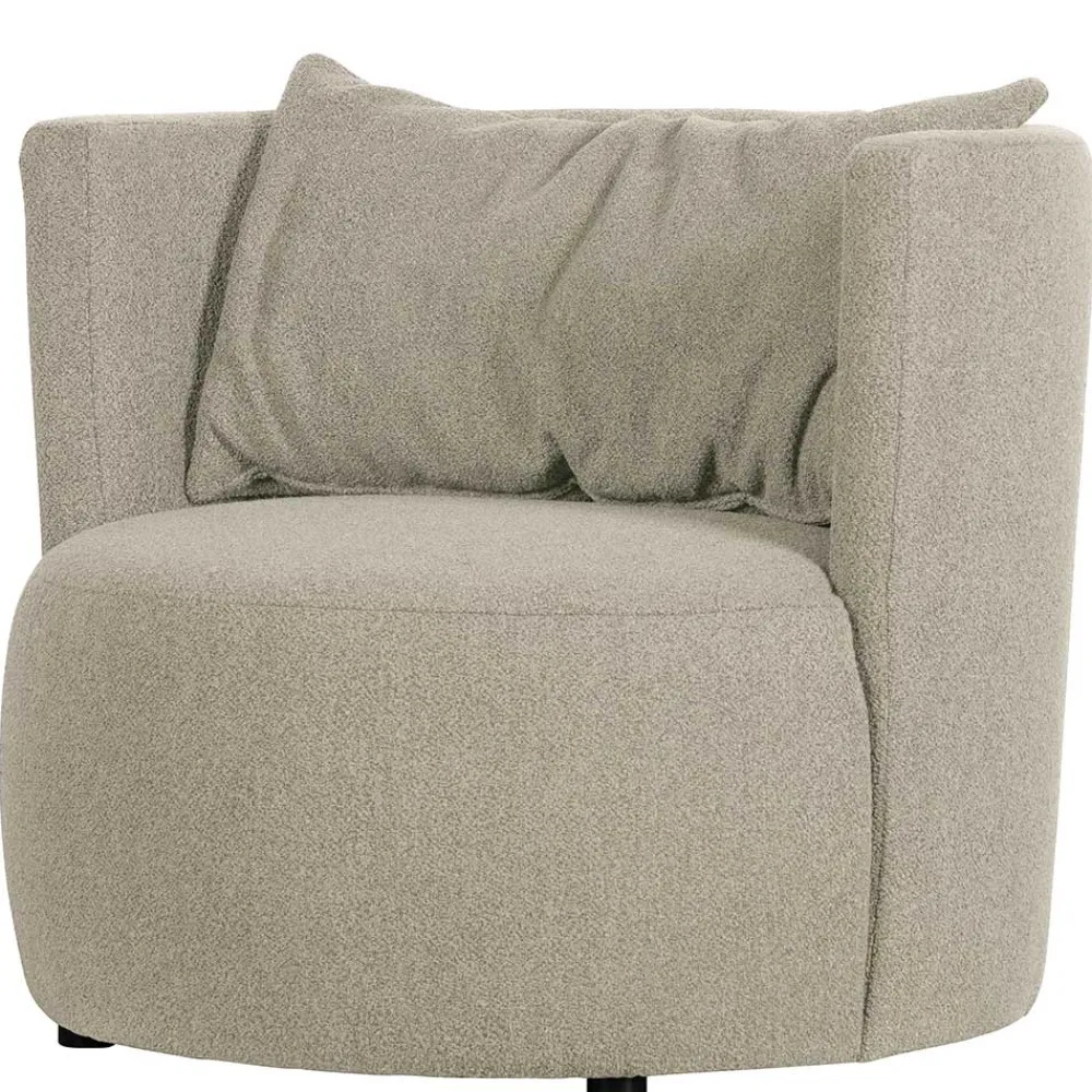 Wohnen Sessel<Gemütlicher Polstersessel in Beige Boucle - Capella