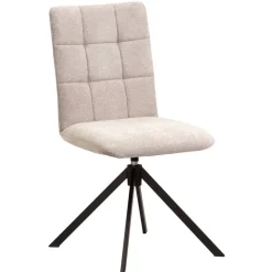 Wohnen Stühle<Gepolsterte Drehstühle in Beige - Fleur (2er Set)