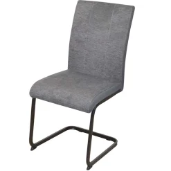 Wohnen Sessel<Gepolsterte Schwingstühle in Anthrazit - Blacer (4er Set)