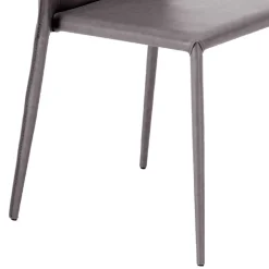 Wohnen Stühle<Gepolsterter Stuhl in Dunkelgrau - Baika (2er Set)