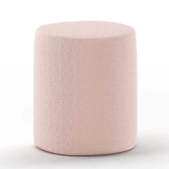 Wohnen Betten<Gepolstertes Bett mit Boucle Bezug in Rosa - Skylab