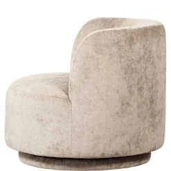 Wohnen Sessel<Gerundeter Chenille Wohnzimmersessel in Beige - Paryra