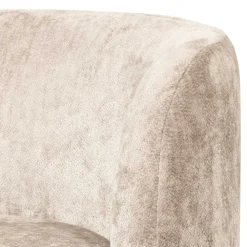 Wohnen Sessel<Gerundeter Chenille Wohnzimmersessel in Beige - Paryra