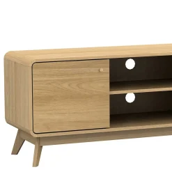 Wohnen Tv & Hifi-Möbel|Lowboards<Gerundetes Lowboard in Eiche Optik - Alcuam