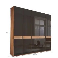 Wohnen Kleiderschränke|Schränke<Glasfront-Kleiderschrank mit fünf Türen - Hung
