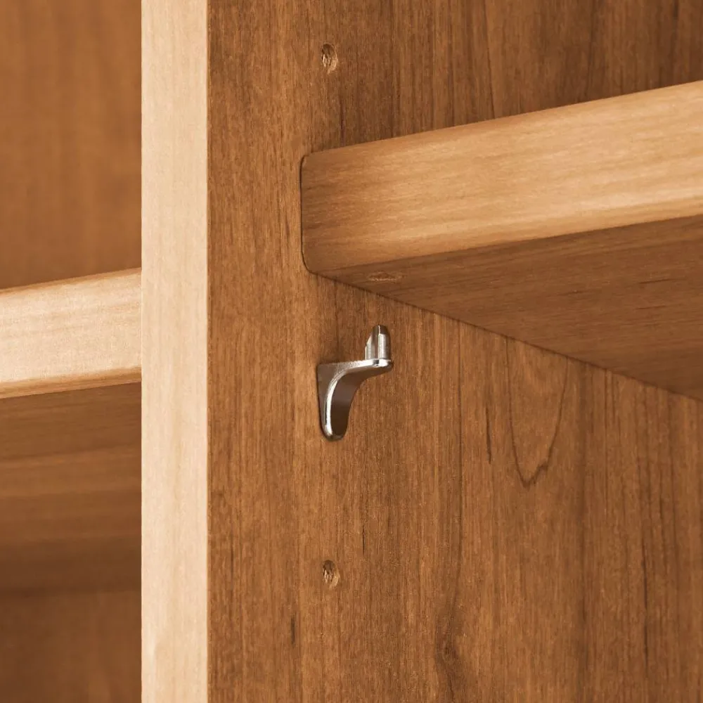 Wohnen Kleiderschränke|Schränke<Glasfront-Schlafzimmerschrank in Dunkelbraun - Hung