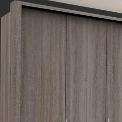 Wohnen Kleiderschränke|Schränke<Gleittüren-Kleiderschrank in Holz-Optik - Crenba
